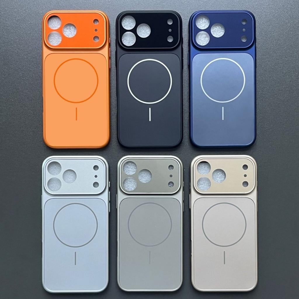 iPhone17 Corning glass matte mobile phone case Apple 13~ 16 seconds change 17 series magnetic electroplating mobile phone case