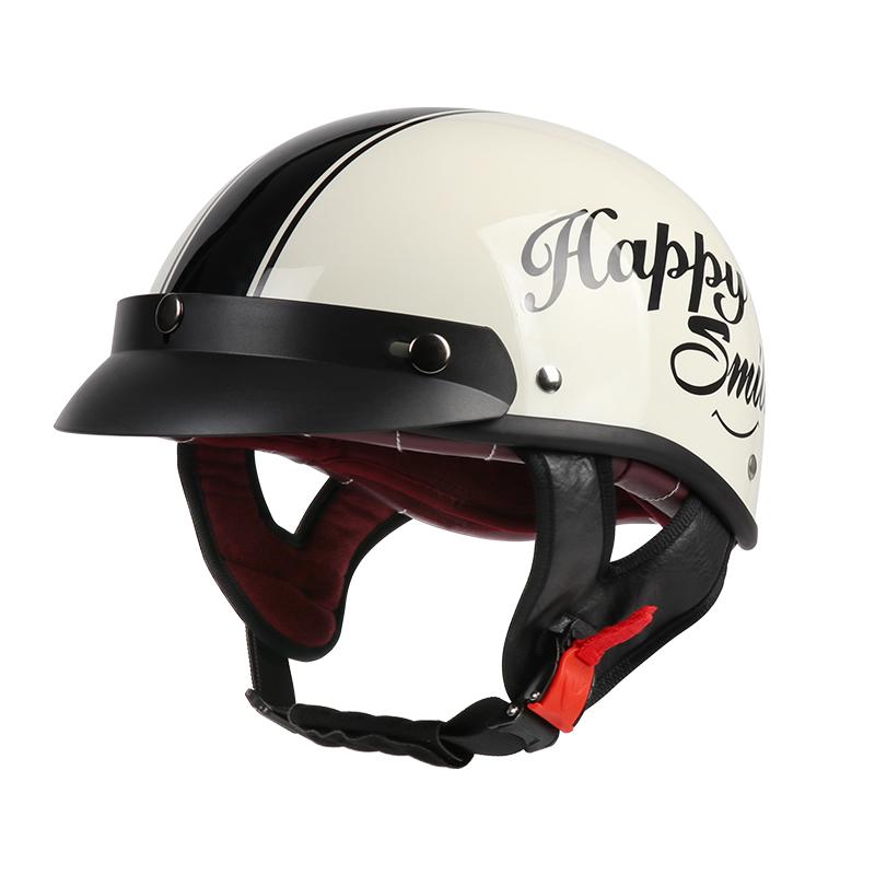 Motorcycle Helmet Bike Unisex Cycling Safety Protector Half Face Type Retro Vintage Ultralight Motorbike Helmet