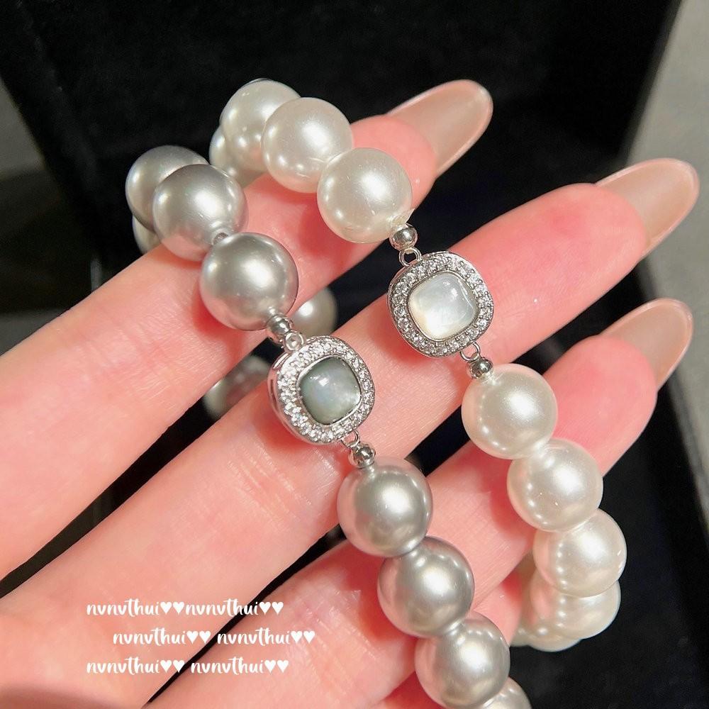 Sunset Water Drop Australian White Pearl Crown Gemstone Ring, Tahiti, Deep Sea Bead Zircon Stud Earrings, Bracelet.
