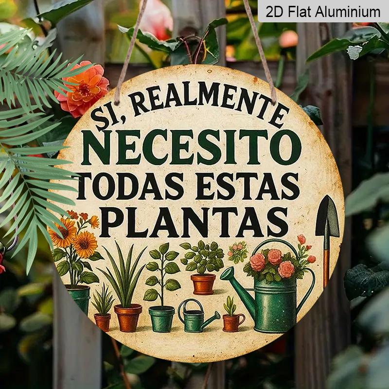

2D Flat Aluminum Wall Art with A Whimsical Design 7.87 Inches X 7.87 Inches Perfect for Plant Lovers; Ideal for Farms, Gardens, Farmhouses, Cafes 1pc