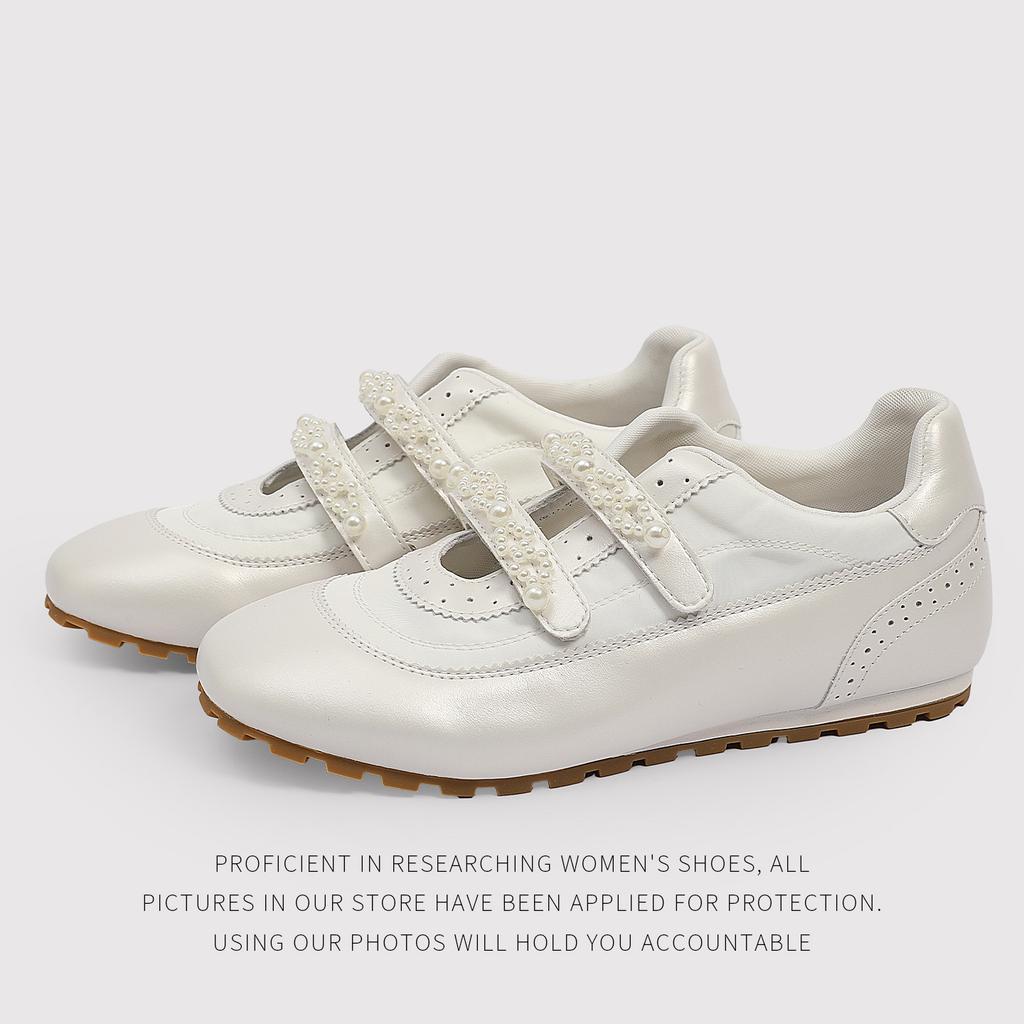 Spring New Retro Casual Mary Jane Brown Pearl Ballet Training Women'S Shoes 26
