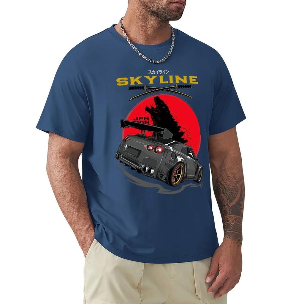 Monster Skyline GTR JDM Car T Shirt Harajuku Short Sleeve T-shirt Cotton Graphics Tshirt Tops