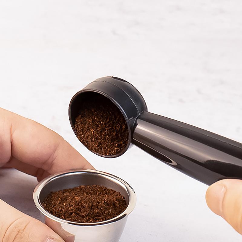 2 In 1 Coffee Spoon 7g Standard Measuring Spoon Dual-use Bean Scoop Powder Press Scoop Coffee Machine Accessories Kitchen Tools