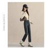 2025 Retro Stretch Slimming Cigarette Jeans - Autumn/Winter Straight-Leg Baguette Pants