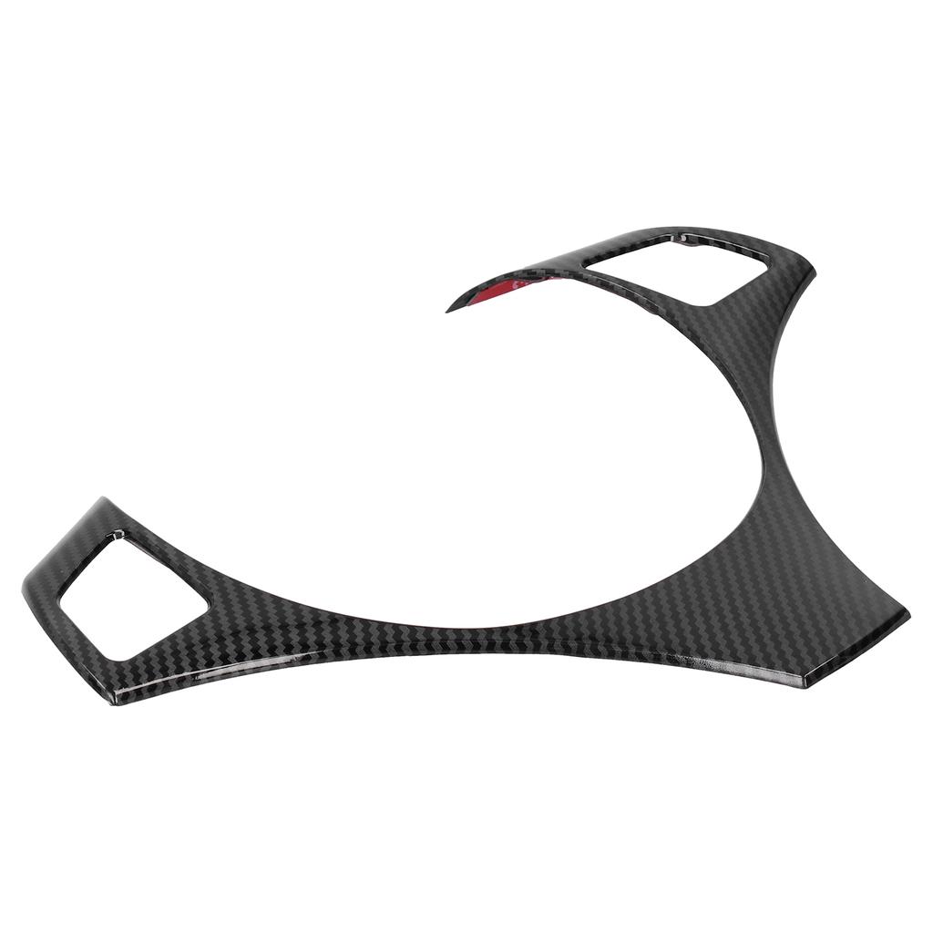 Steering Wheel Button Trim Cover Car Interior Decoration Fits for 3 Series E90 2006‑2012Carbon Fiber Style Gloss Black
