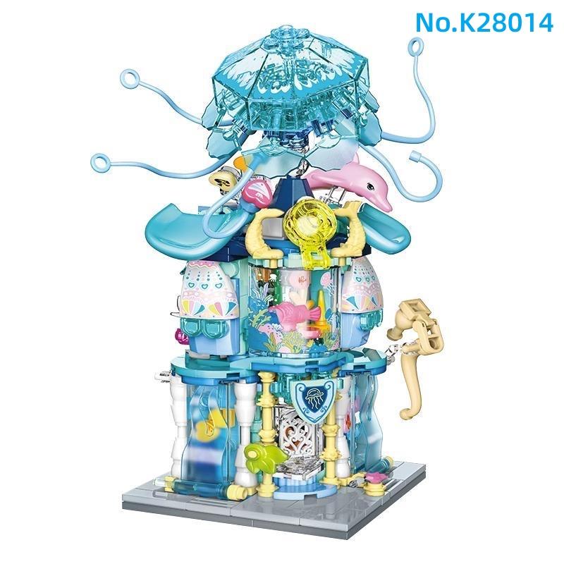 Keeppley Klocki Zabawki Budowlane Puzzle DIY Kącik Miasta Wystrój Domu Prezent K28012 K28013 K28014 K28015 K28016