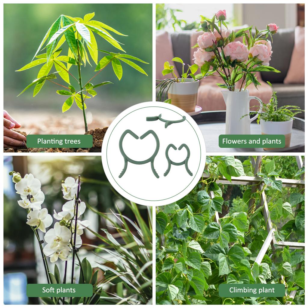 500 Pcs Plants Clip Plastic Garden Clamp Reusable Plant Climbing Wall Fixture Clips Rattan Vine Fixer Gardening Accessories