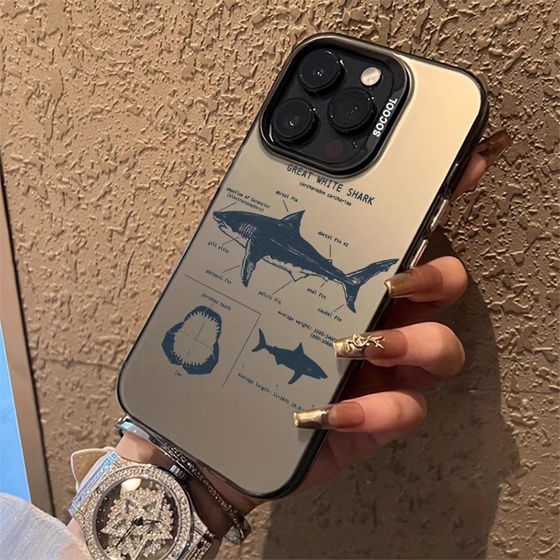

Cute Shark Structure Phone Case For iPhone 11 12 13 14 15 16 17 XS XR X 12 13 Plus Pro Max SE series Anti fall durable beautiful gorgeous iPhone 14 Plus чёрный