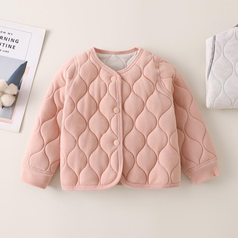 Dziecięca Pikowana Kurtka Bawełniano-Jedwabno-Wełniana - Ciepła Niezbędna do Mundurku Szkolnego na Jesień i Zimę