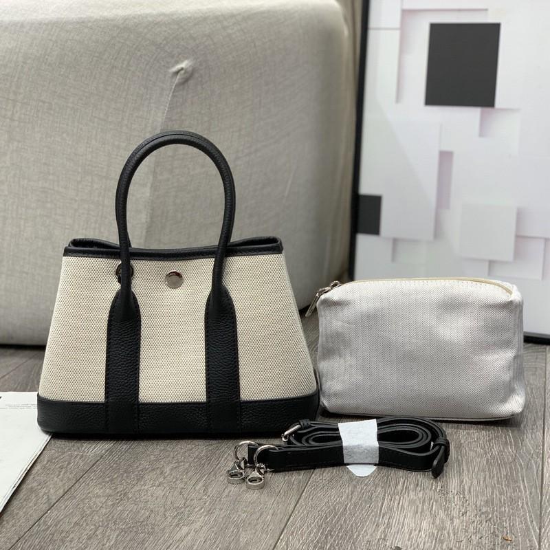 2026 Genuine Leather Mini Garden Tote Bag Top Grain Cowhide Soft Structured Crossbody With Zip Pocket