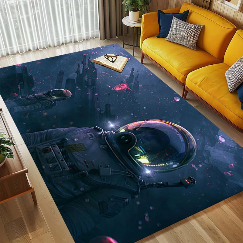 Space Exploration Living Room Nonslip Area Rug Soft Carpet For Bedroom Game Playroom Sofa Office Home Decor Doormat Christmas Gift C929848