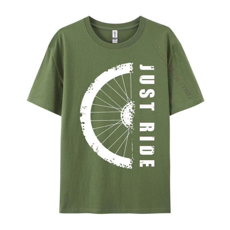 Just Ride MTB Mountainbike Einfacher Stil Baumwolle Unisex T-Shirt Comics Oberteile Hemden Neuankömmling Lässiges Oberteil T-Shirts