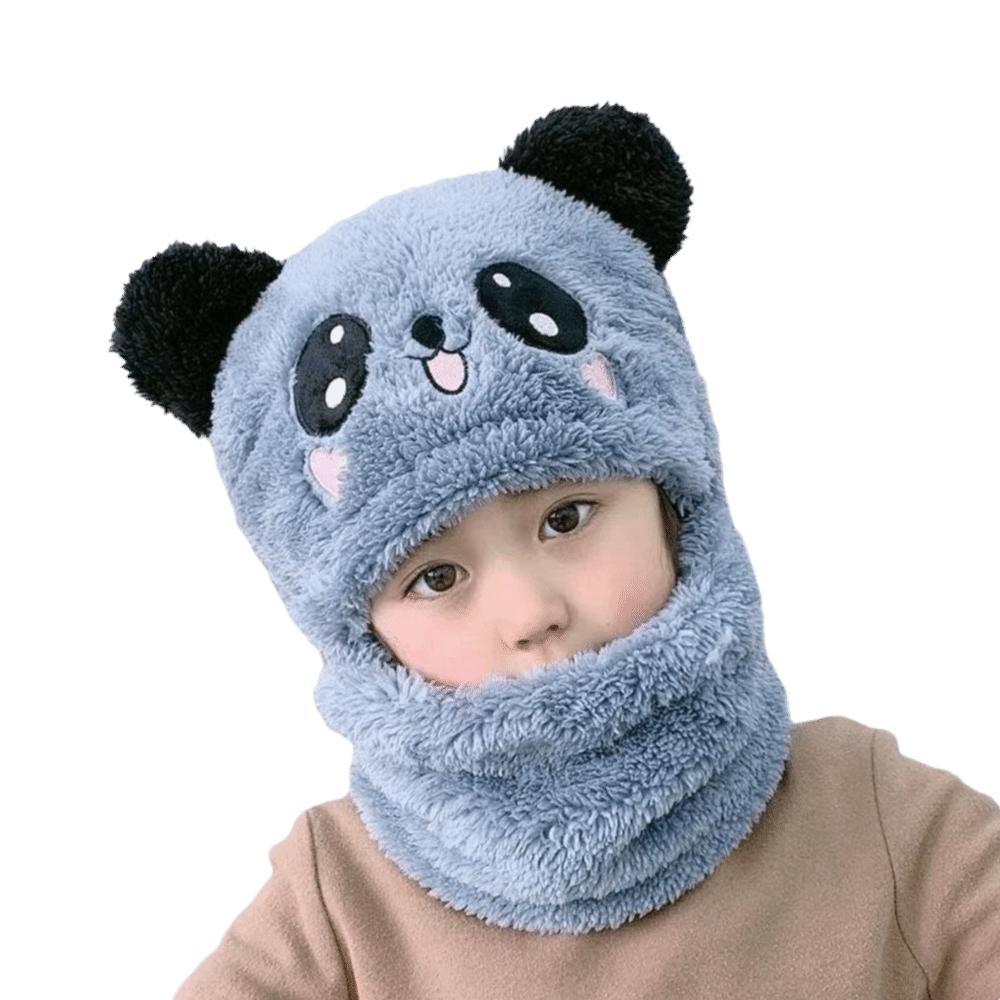 Cartoon Children Beanie Caps Fleece Warm Bonnet Scarf Fashion Kids Winter Hats  for Girls Boys