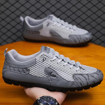 Men's Shoes Summer New Mesh Breathable Sports Casual Shoes Soft Sole Light Lazy Shoes Driving Shoes