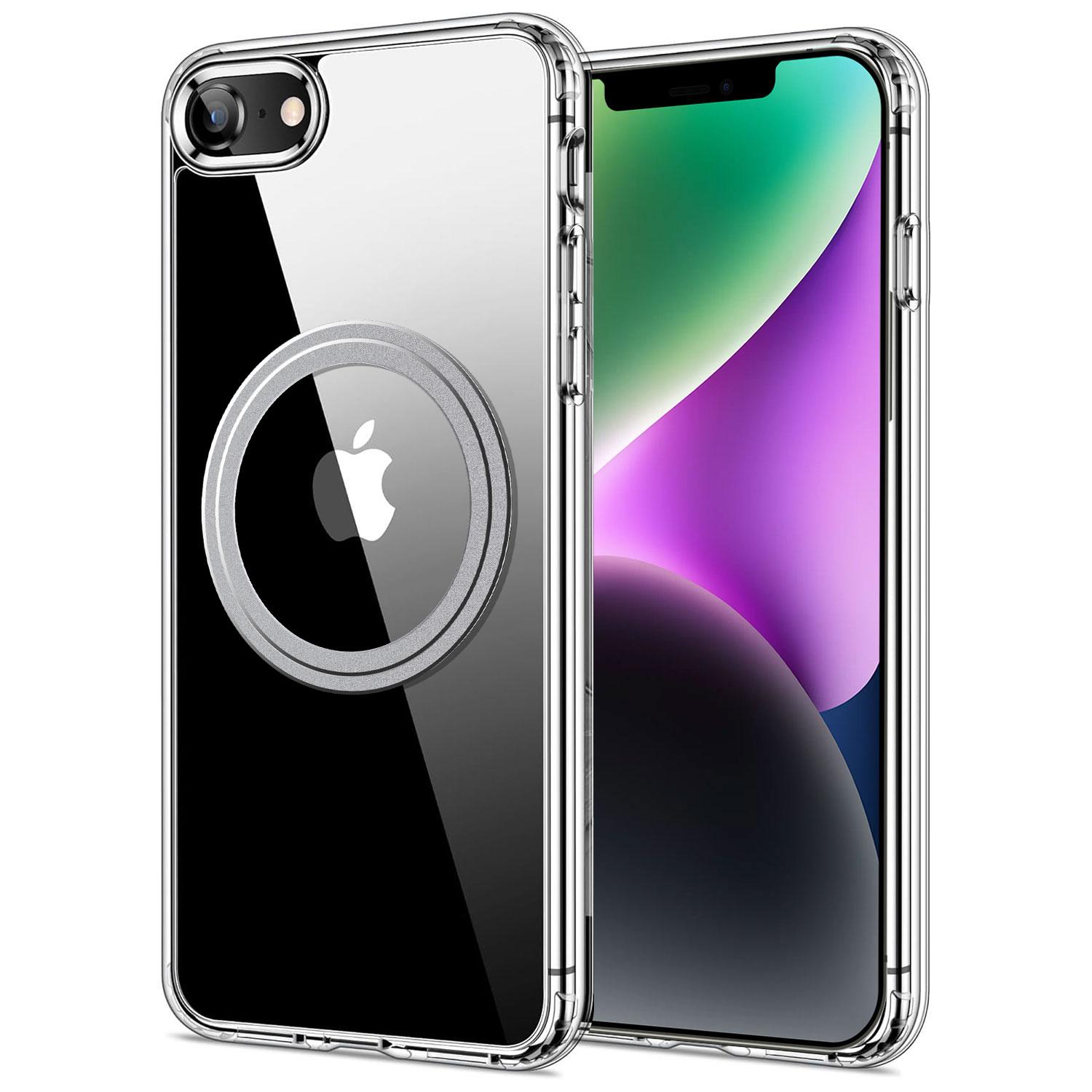 

For iPhone 16e Magnetic Case TPU+PC Clear Phone Back Cover Type A