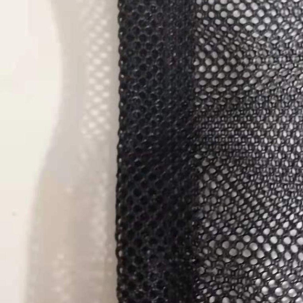 Durable Multi Purpose Drawstring Storage Pouch Bag Nylon Black Laundry Bag Breathable Mesh Pouch Travel Outdoor Activity Pouch