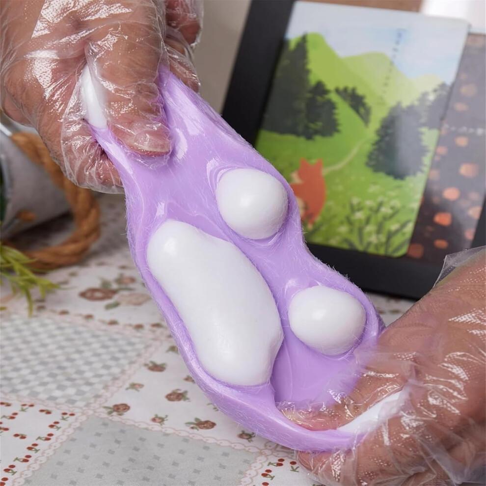Kattenpoot Squishy, Handgemaakte Jumbo Kattenpoot Knijpspeelgoed, 5 Inch Zwart Reuzen Fidget Speelgoed voor Stressverlichting