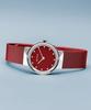 BERING Analog Quartz Classic Collection Watch Stainless Steel Strap Sapphire Crystal Red Mesh Belt x Silver Genuine Imported Product 3 Year Internal