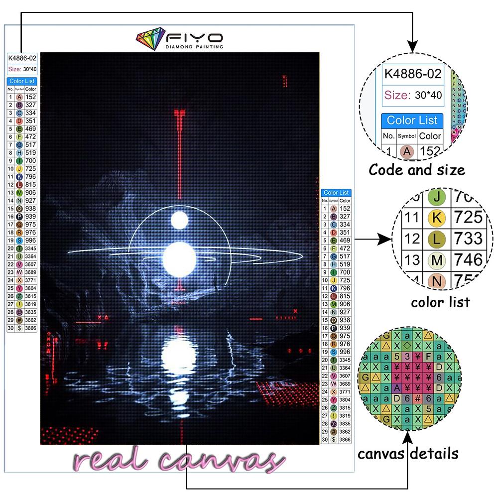 Diamond Embroidery CyberPunk Geometric Aesthetics 5D DIY Diamond Painting Cross Stitch Rhinestone