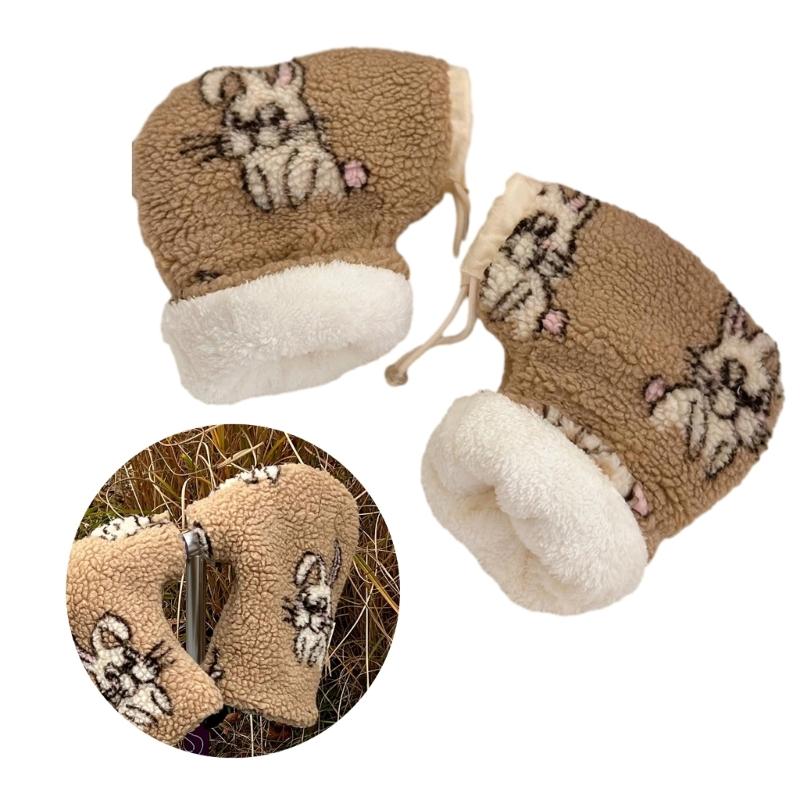 1 Pair Cartoon Scooter Mittens Children's Balance Car Gloves Warm and Soft Hand Gloves for Outdoor Sports Activities