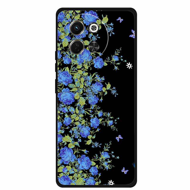 Black Silicone Case For Tecno Pova 6 Neo Spark 30 5G Back Cover Case Cartoon Soft TPU Coque For Tecno Camon 30S 30 S Pro Case