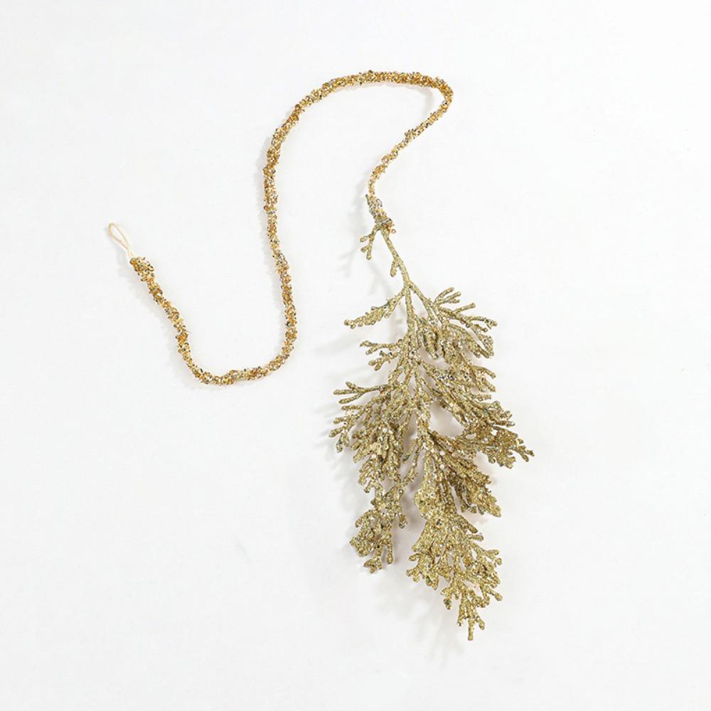 Plastic Cypress Leaves Pendant Simulation Christmas Ornament  Christmas Day