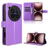 For Vivo X200 Ultra 5G Leather Wallet Case with Strap Diamond Texture Phone Cover