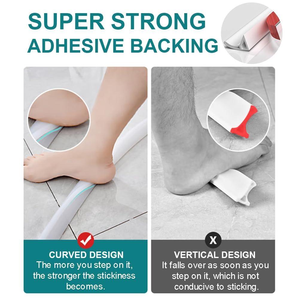 Self Adhesive Collapsible Shower Water Dam 2M Shower Water Barrier  Laundry Room