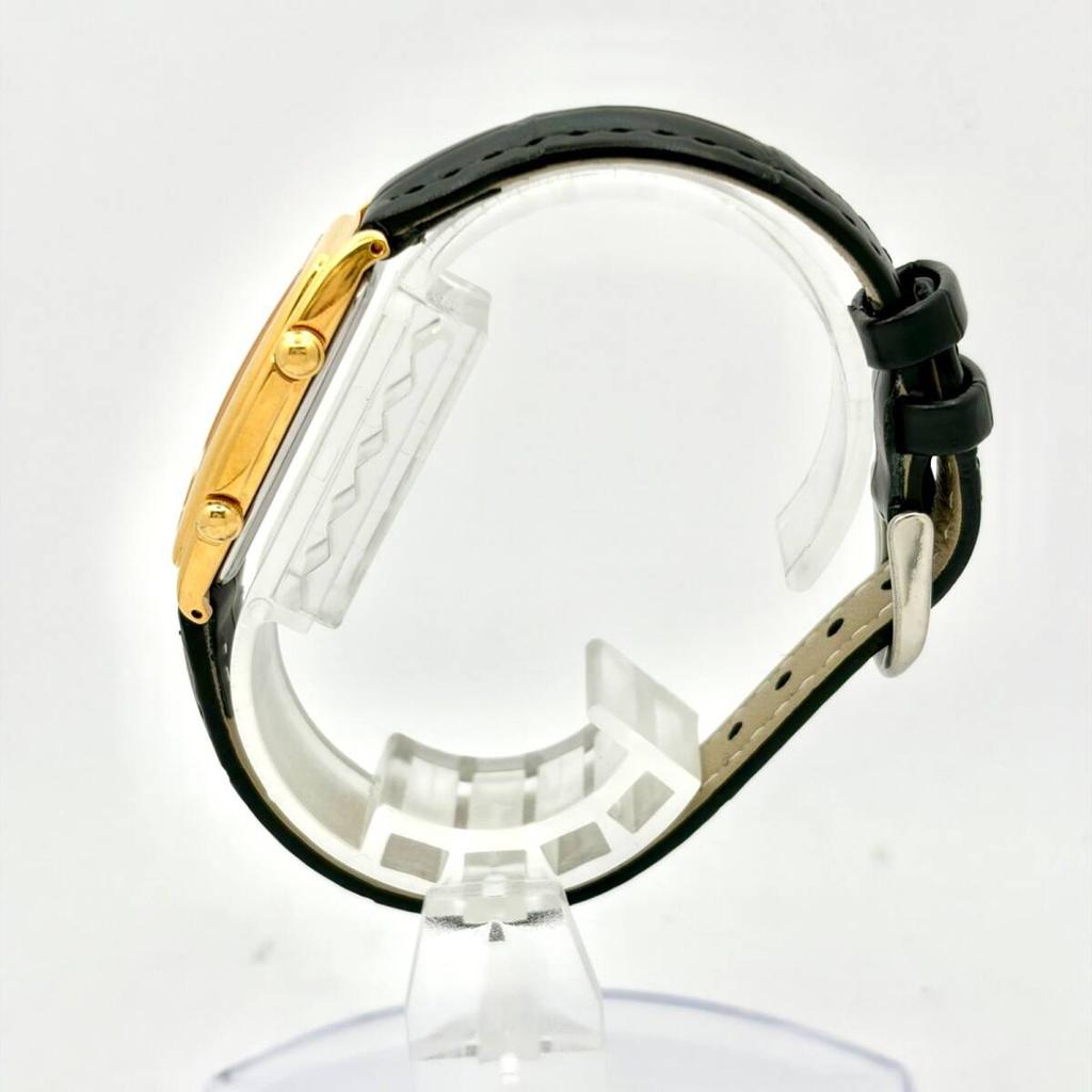 SEIKO NOIE Dual Time Ladies Watch Gold 570643 New Strap [New Battery] 1E20-3A00