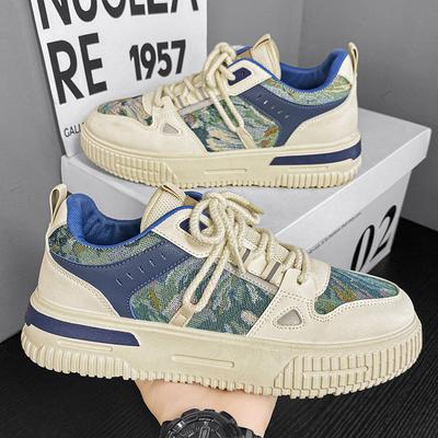 Men's Shoes 2024 Spring New Breathable Low-top Student Board Shoes Korean Version Versatile Casual Men's Sports Little White Tide Shoes