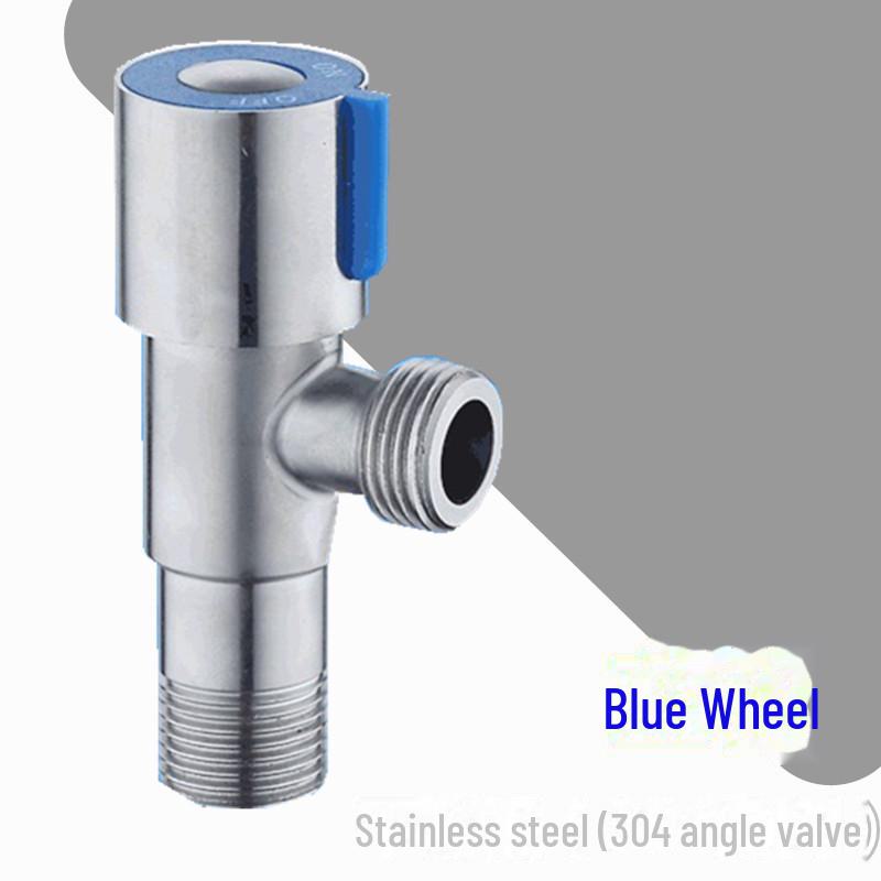 304 Stainless Steel Triangle Valve, One Inlet Two Outlet Water Heater Switch, Three-Way Toilet Stop Valve