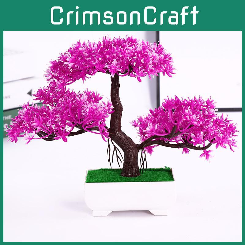 Pine Greeting The Guests Artificial Bonsai Plastic Plant Living Room Office And