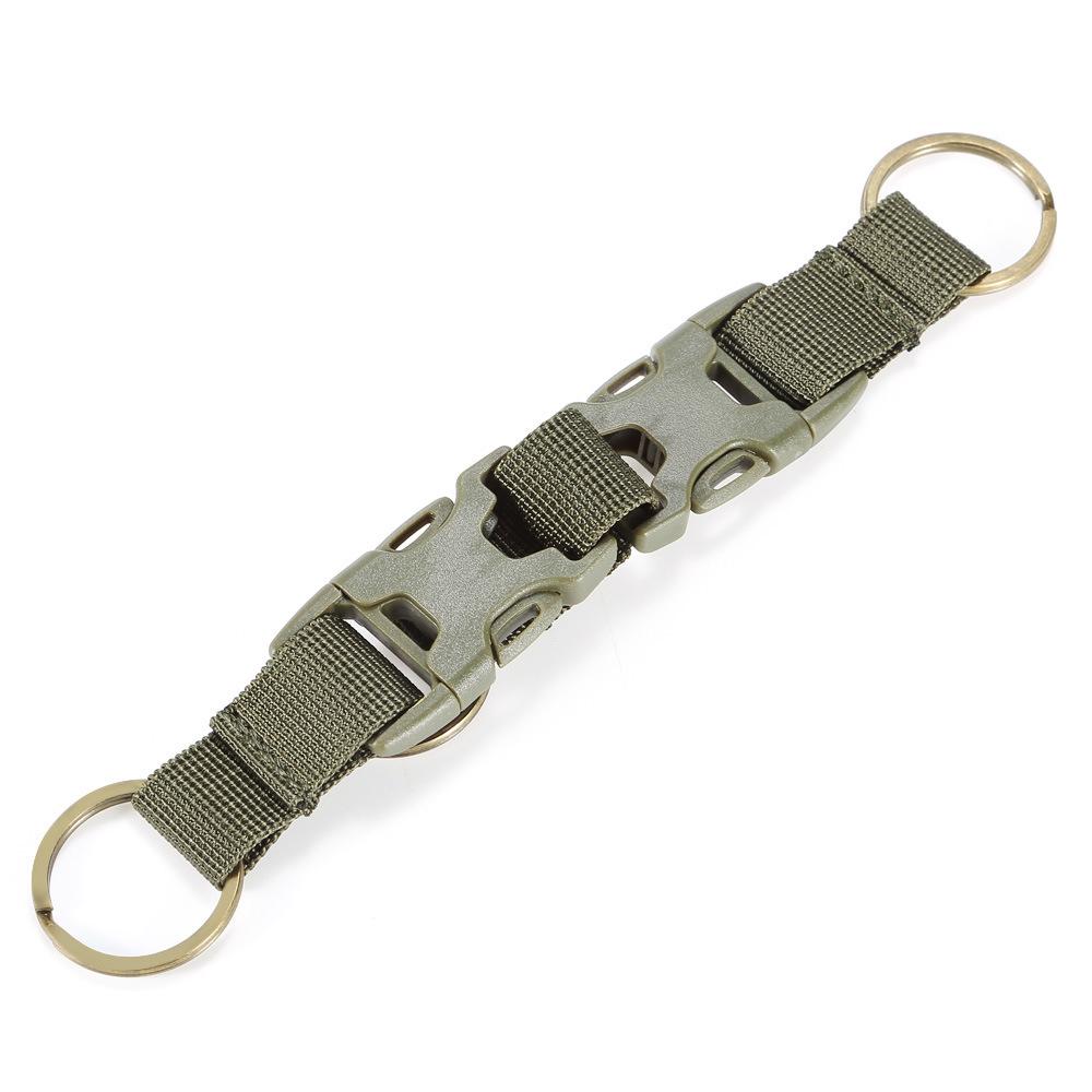 Tactical Molle Clip Buckle Nylon Belt Key Ring Keychain Holder Carabiners Hanger Buckle Hook for Outdoor Sport Hiking Climbing