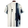 Camicia da Golf Estiva Stampata da Uomo Top a Maniche Corte con Bottoni Camicia Casual da Uomo