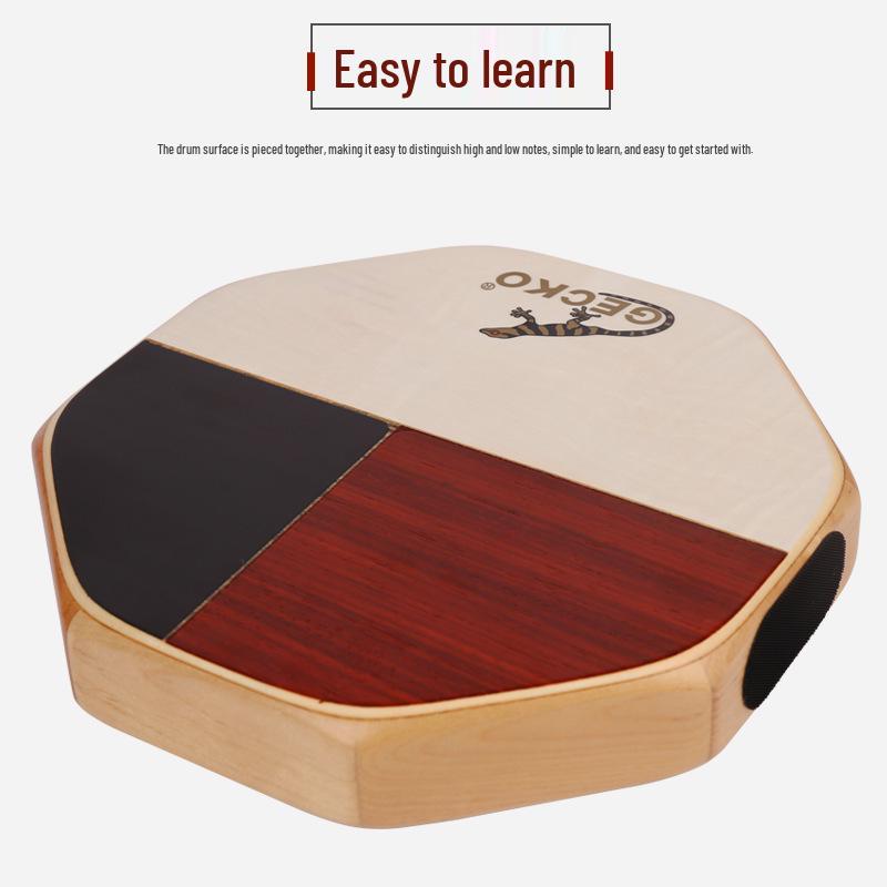 GECKO Travel Octagonal Cajon: Portable Dual Sound Hand Drum