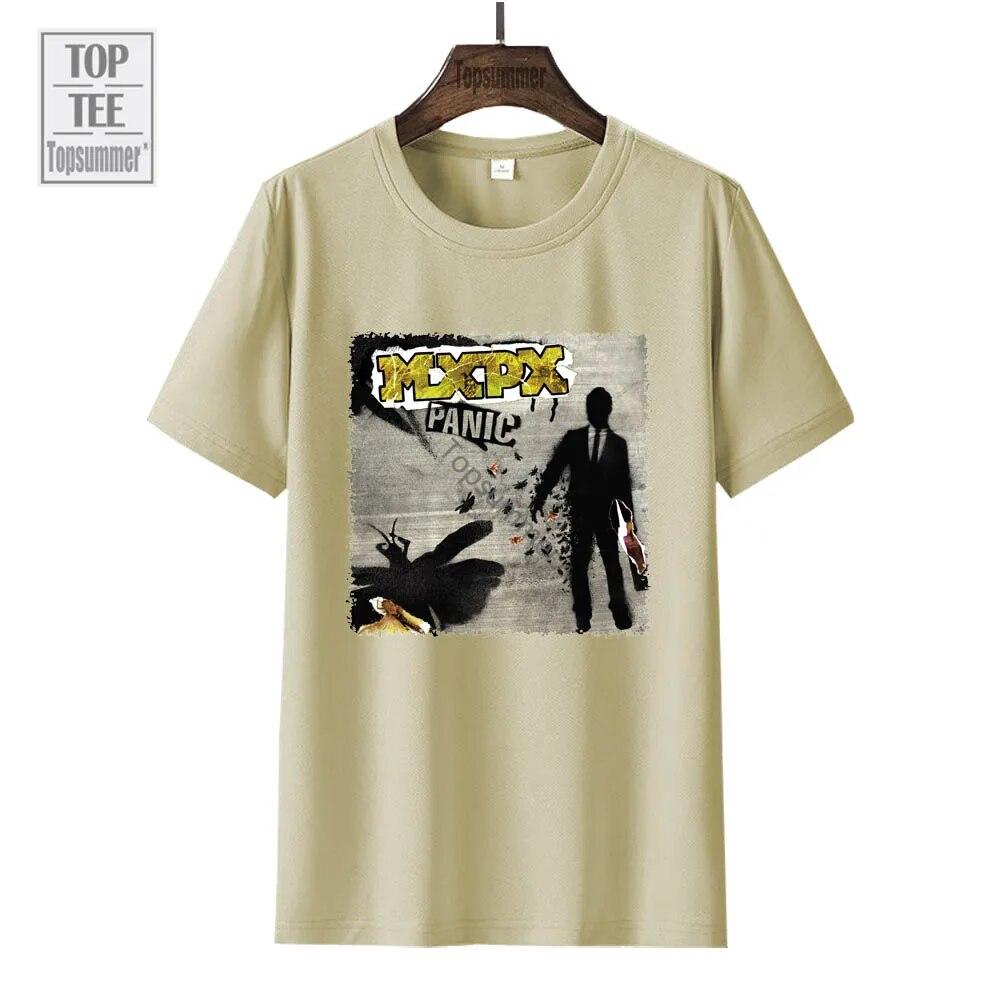 Panic Album Tričko MxPx Tour Tričko Žena Pop Móda Černé Tričko Unisex Oversized Topy Trička