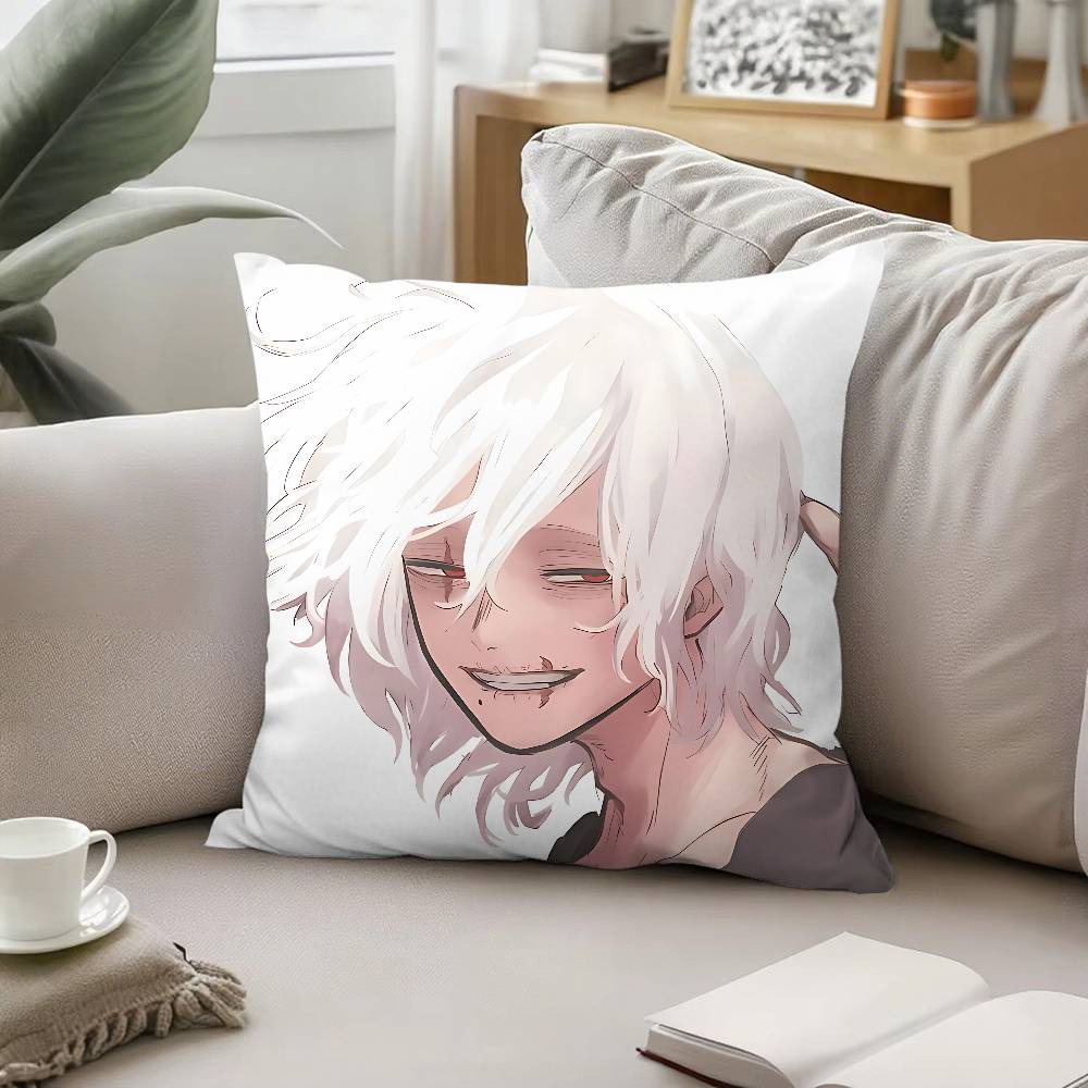 Anime T-Tomura Shigaraki Throw Pillow Covers Pattern Cushion Cover Suitable For Sofa Bedroom Car Pillow Cover