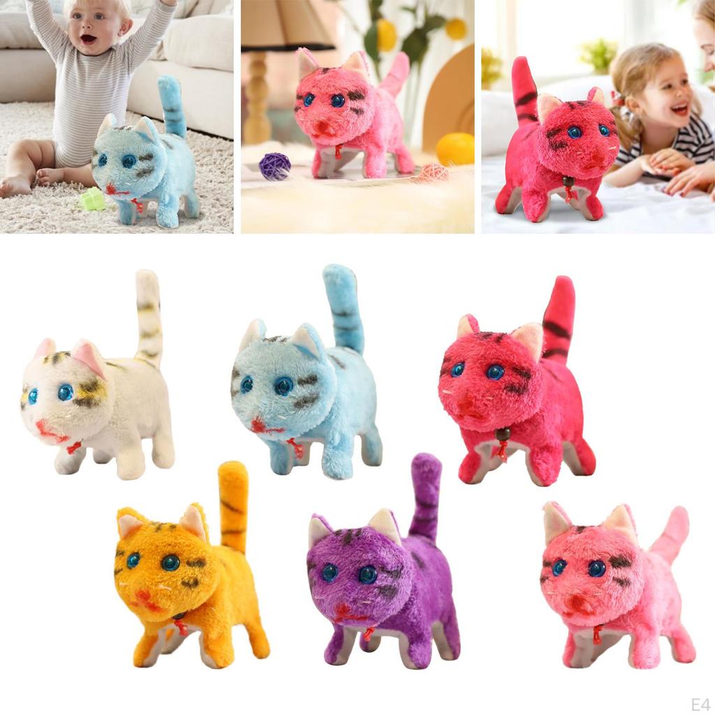 Cat Toy Interactive Educational Walking Toy, Stuffed Animals for Holiday Present Birthday Gifts