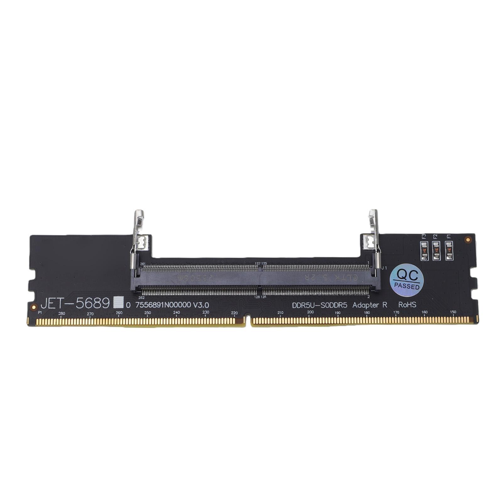 

DDR5 U-DIMM to SO DDR5 RVS Adapter Card Laptop to Desktop Memory Converter for Computer Repair and Maintenance чорний
