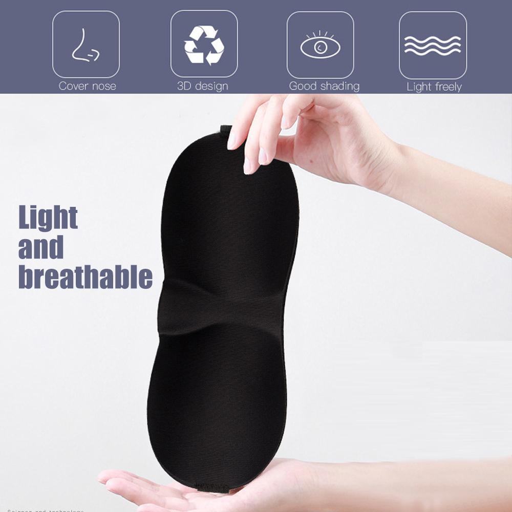 3D-konturierte Schlafaugenmaske. Weiche, geruchslose, konkav geformte Nachtschlafmaske zum Blockieren von Licht, beruhigender, bequemer Augenschutz