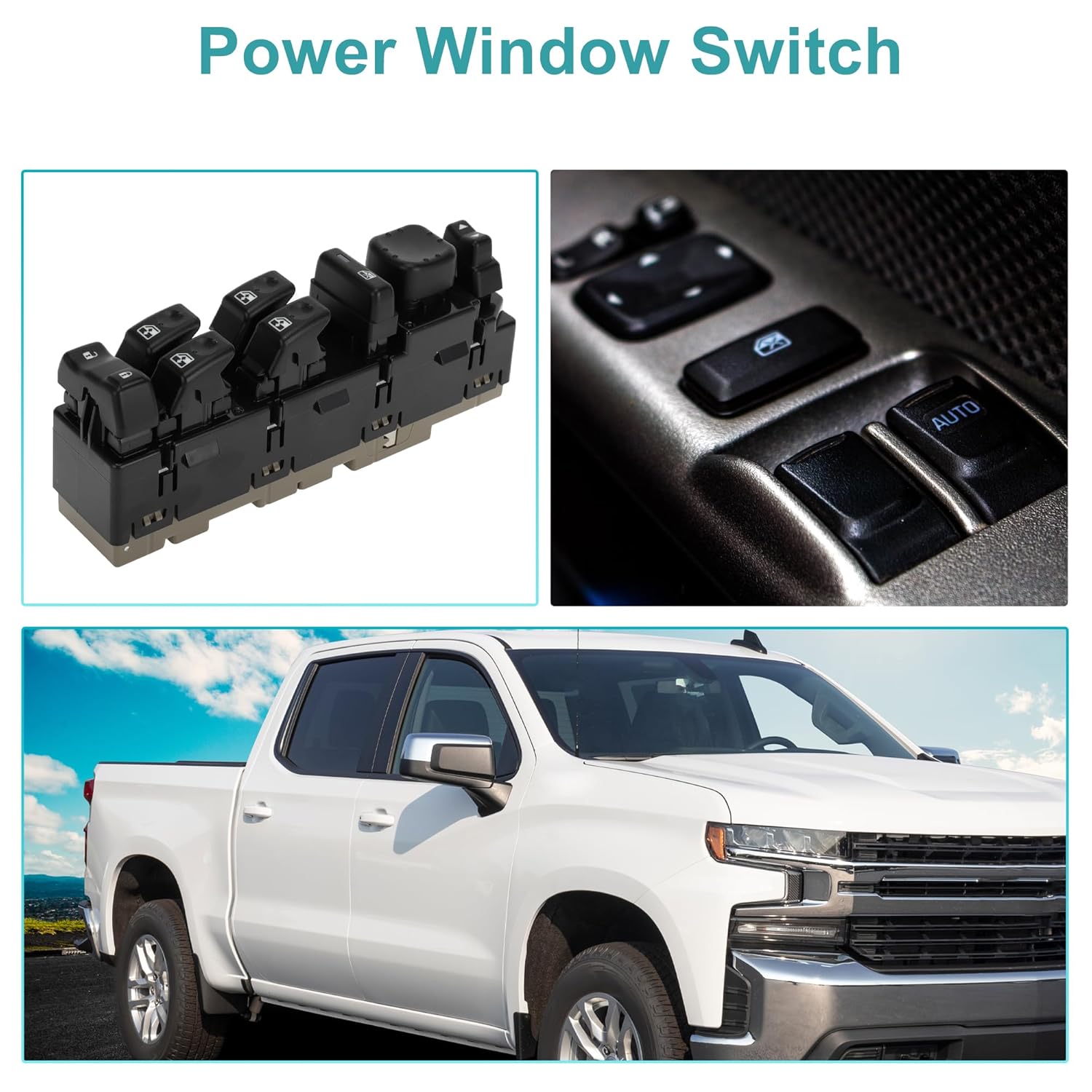 ACROPIX Power Window Switch No.15125145/15181220 Window Control Switch for Cadillac Escalade for Chevrolet Silverado 1500