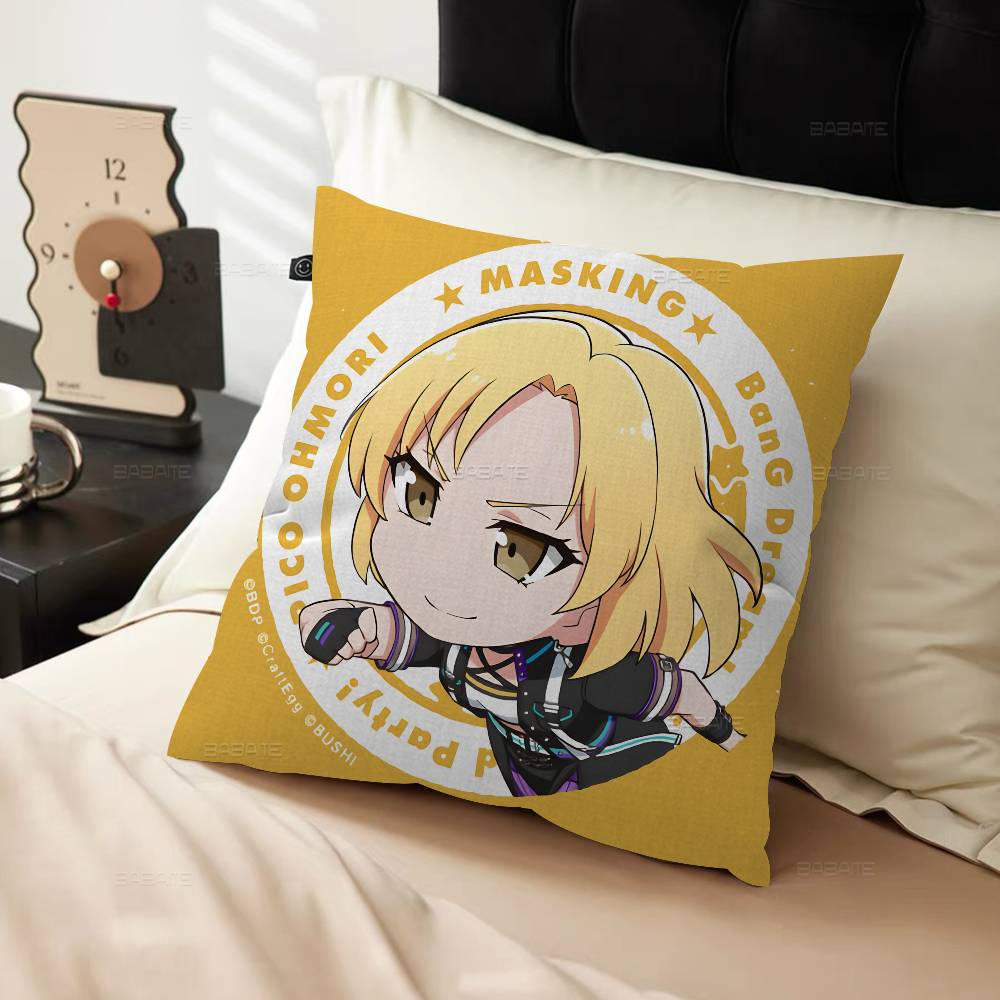 B-Bang-Dream Band Anime Cushion Cover Polyester Sofa Cushions Decorative Throw Pillows Home Decoration Pillowcover