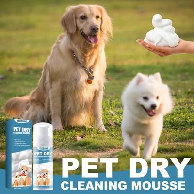 Trockenshampoo und Badeshampoo für Haustiere 60 ml - Kein Wasser für Katzen und Hunde erforderlich; reinigt, entfernt Gerüche und macht das Fell weich Mousse