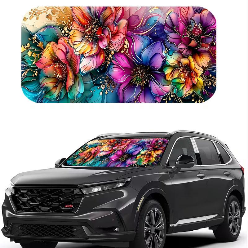 1Pcs T-Rex Dinosaur Pattern Windshield Sunshade UV Rays Heat Blocker Keeps Vehicle Cool Unique Design Fit Sedans SUVs Trucks