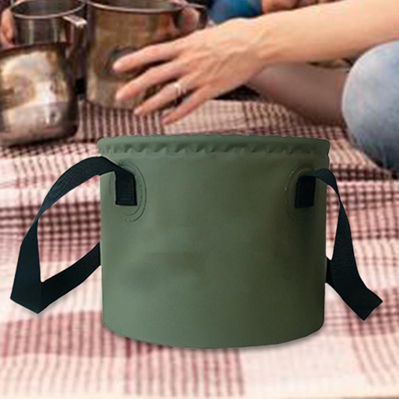 Foldable Bucket 20L Wash Bucket Multifunctional Container With Handle Lightweight Basin For Outdoor Washing Gardening