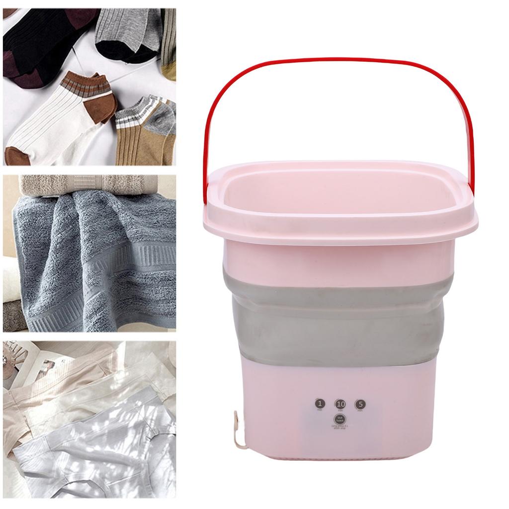 Single Person Portable Washing Machine Roseate 4.5L Small Foldable Washer with 1min 5min 10min Timer for Business Trip Travel