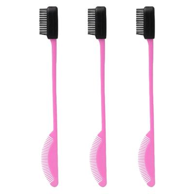 3Pcs Silicone Makeup Tool Set Double Sided Brow Brush And Hair Styler For Quick Touches Ups Travel
