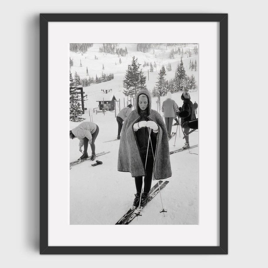 Vintage Ski Photo Print Road Gap Skier Jumps Girls Car Canvas Painting Winter Sports Skiing Art Poster Ski Home Lodge Wall Decor