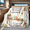 Floral Books Customize Your Name Rv Blanket Comfortable Soft Lightweight Allseason Multipurpose Blanket For Travel Camping Picnic Sofa Bed Living Room