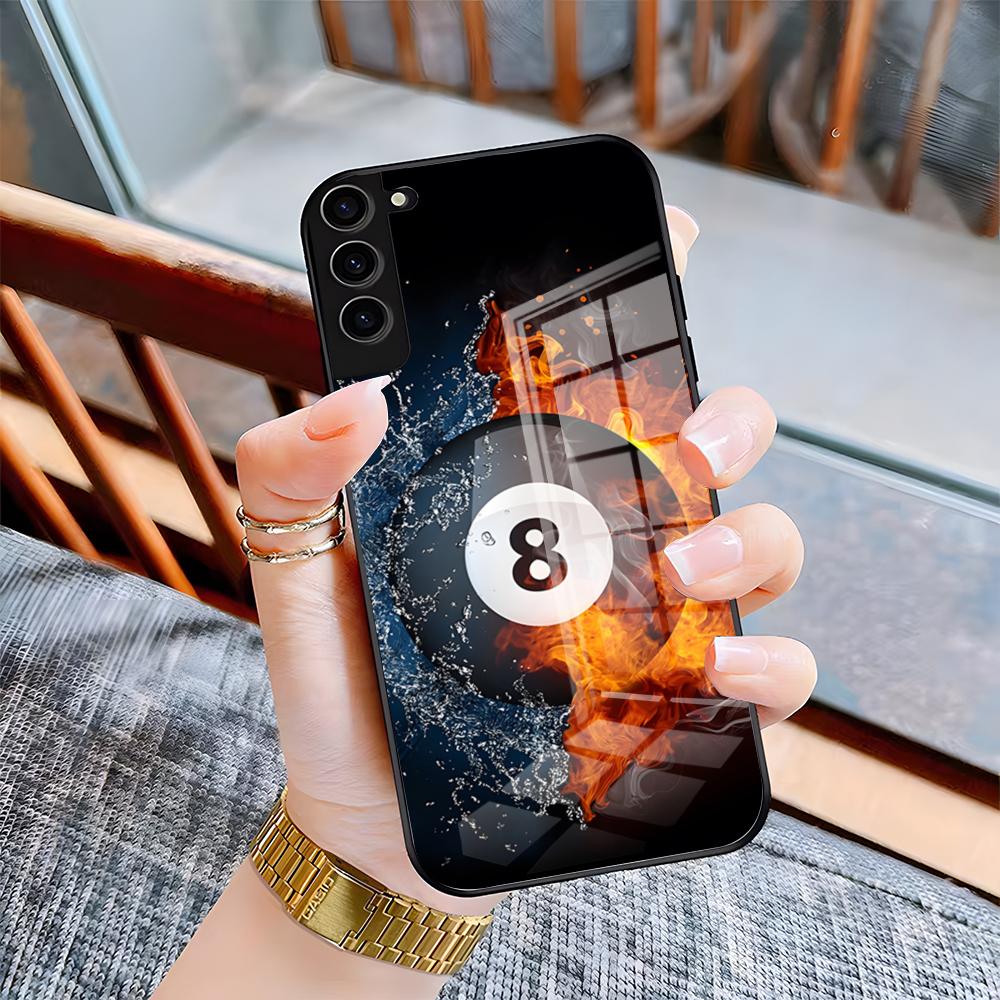 

Billiard Fashion Number 8 Phone Case For Samsung A25 A13 A33 5G A54 A36 A35 A56 A52 A14 Shockproof Glass Cover Samsung A31 4G